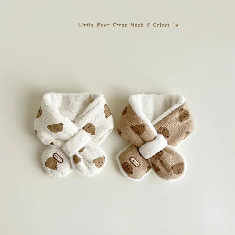 Topli šalovi za dojenčad Dječji šalovi s korejskim slatkim crtanim medvjedom Jesen Zima Topli šalovi za novorođene dječake i djevojčice Rekviziti za fotografije