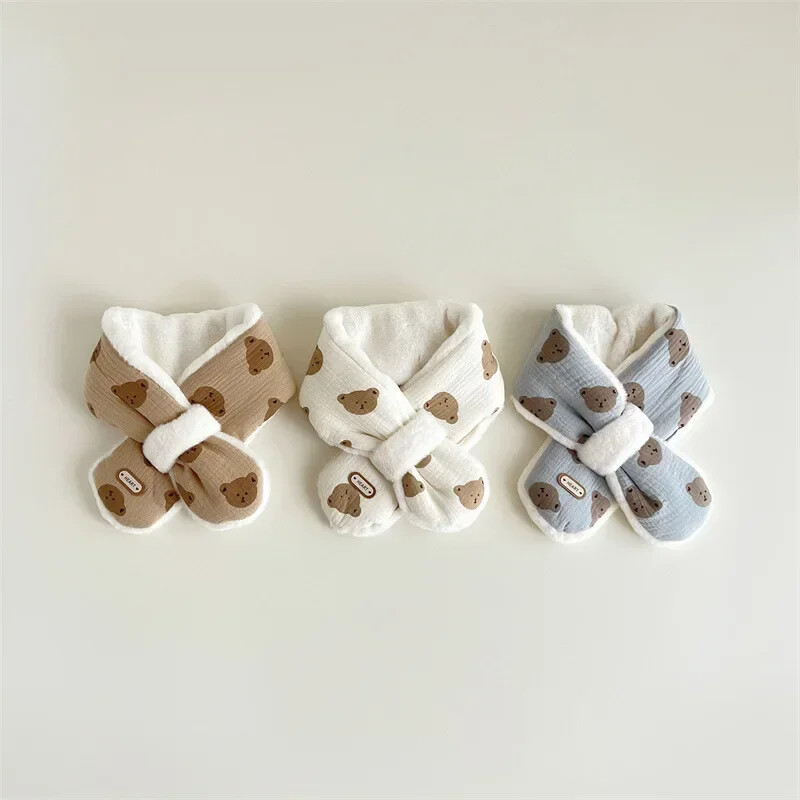 Topli šalovi za dojenčad Dječji šalovi s korejskim slatkim crtanim medvjedom Jesen Zima Topli šalovi za novorođene dječake i djevojčice Rekviziti za fotografije