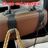 Κρυφός γάντζος καθίσματος αυτοκινήτου Στήριγμα κεφαλιού από δέρμα σουέτ Μαλακό κρεμαστό άγκιστρο 20kg Ανθεκτικό στη φθορά Αξεσουάρ κρεμάστρα πίσω σειράς