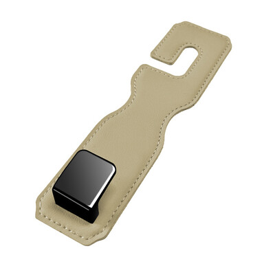 Κρυφός γάντζος καθίσματος αυτοκινήτου Στήριγμα κεφαλιού από δέρμα σουέτ Μαλακό κρεμαστό άγκιστρο 20kg Ανθεκτικό στη φθορά Αξεσουάρ κρεμάστρα πίσω σειράς