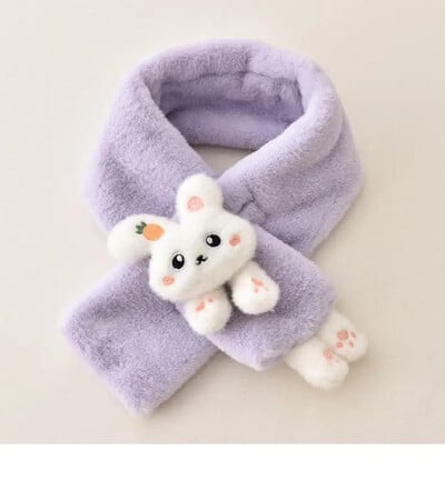 Dječaci Djevojčice Zimski šalovi Debeli plišani križ Dječji šal Baby Bib Slatki crtić Zec Zaštita za vrat od umjetnog krzna Topli šal