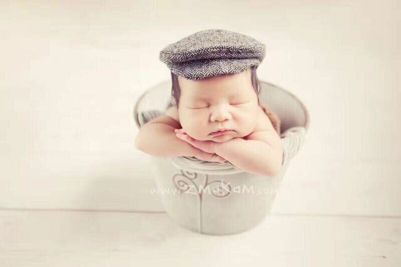 Aranyos újszülött baba csúcsos sapka sapka + csokornyakkendő fényképezési kellék csecsemő fiú sapkák