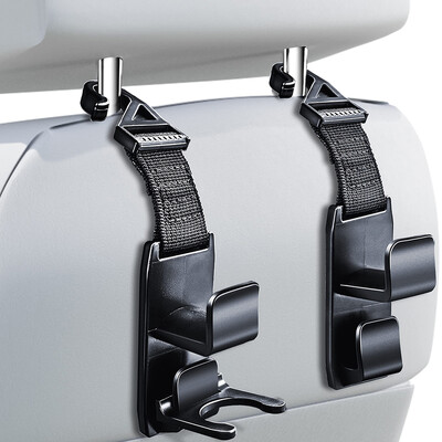 Podofo 2 buc. cârlig universal pentru tetiera pentru scaun, suport de depozitare pentru mașină, suport pentru scaunul din spate a vehiculului, cleme de agățare pentru cârlig pentru pachet de sac