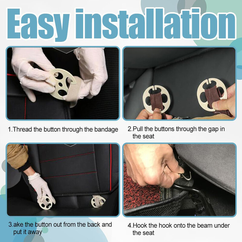 24 vnt automatinio sėdynės užvalkalo slyvų plokštės metaliniai kabliukai 12 vnt plastikiniai automobilio sėdynės užvalkalai ir 12 vnt metaliniai kabliukai, užrakinimo segtukas automobilio sėdynei