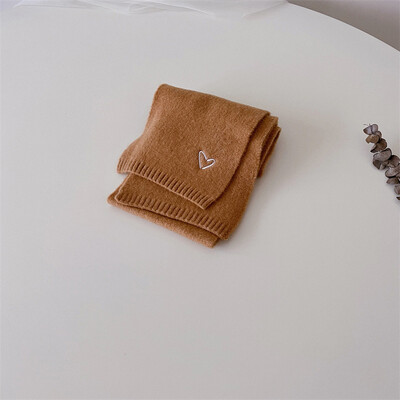 Eșarfă pentru copii Toamnă Iarnă Moda coreeană Copii tricotat Bavete pentru copii Broderie din lână Iarnă Versatilă Unisex Cald Fată Baiat Guler