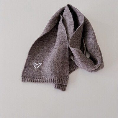 Eșarfă pentru copii Toamnă Iarnă Moda coreeană Copii tricotat Bavete pentru copii Broderie din lână Iarnă Versatilă Unisex Cald Fată Baiat Guler