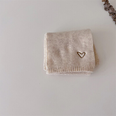 Eșarfă pentru copii Toamnă Iarnă Moda coreeană Copii tricotat Bavete pentru copii Broderie din lână Iarnă Versatilă Unisex Cald Fată Baiat Guler