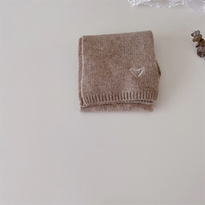 Eșarfă pentru copii Toamnă Iarnă Moda coreeană Copii tricotat Bavete pentru copii Broderie din lână Iarnă Versatilă Unisex Cald Fată Baiat Guler