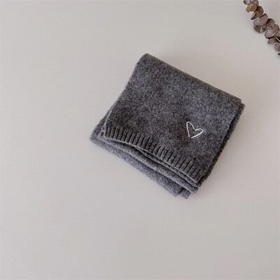 Eșarfă pentru copii Toamnă Iarnă Moda coreeană Copii tricotat Bavete pentru copii Broderie din lână Iarnă Versatilă Unisex Cald Fată Baiat Guler