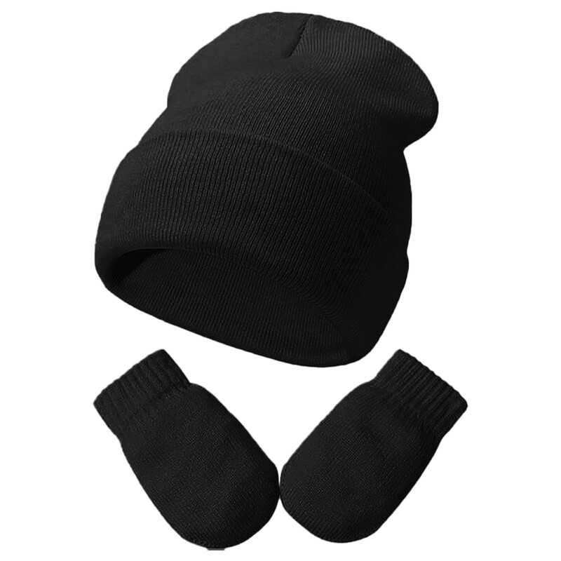 Kisgyermek lányok fiú téli sapkák csecsemők fiúk puha babasapkák gyerekeknek kötött téli sapkák Glvoes baba strandsapkák 6-12 hónapos korig