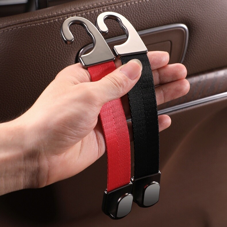 Universalus automobilio sėdynės kablys Automobilio pakabos krepšio organizatorius Kablio sėdynės galvos atramos laikiklis krepšiams Palto pakabinamas automobilio priedai