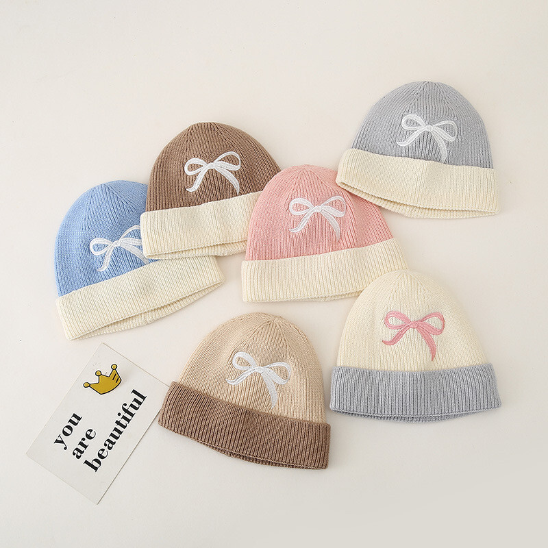 Új koreai baba sapka őszi téli meleg baba fiú lányok sapka motorháztető puha aranyos csípős csecsemő tipegő kötött gyerek sapka sapka