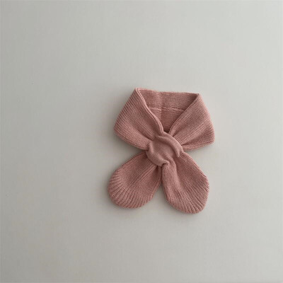 Egyszerű tömör kötött kereszt nyakú gyűrűs hangtompító gyermek sálak őszi téli meleg baba gyereksál 1-6 éves fiúknak