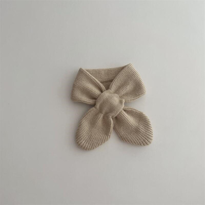 Egyszerű tömör kötött kereszt nyakú gyűrűs hangtompító gyermek sálak őszi téli meleg baba gyereksál 1-6 éves fiúknak