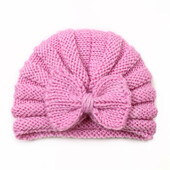Pletená čiapka pre batoľatá a dojčatá, chlapci a dievčatá, čiapka Beaniess, pevná bavlnená mašľa s gumičkami, turban, čiapka na prvé narodeniny pre dievčatká
