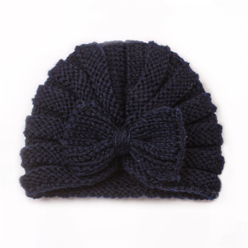 Pletená čiapka pre batoľatá a dojčatá, chlapci a dievčatá, čiapka Beaniess, pevná bavlnená mašľa s gumičkami, turban, čiapka na prvé narodeniny pre dievčatká