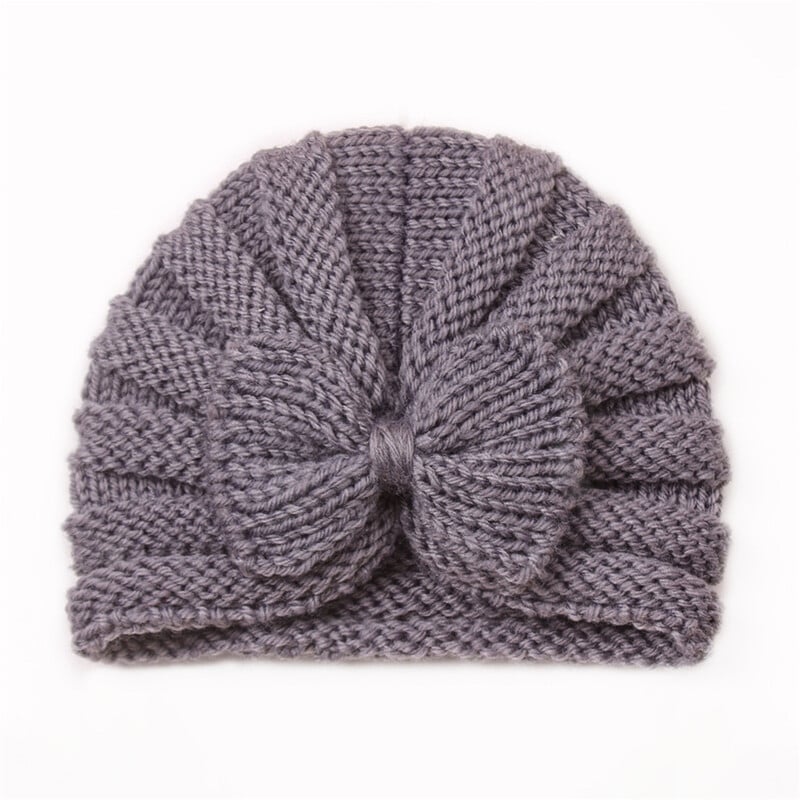 Pletená čiapka pre batoľatá a dojčatá, chlapci a dievčatá, čiapka Beaniess, pevná bavlnená mašľa s gumičkami, turban, čiapka na prvé narodeniny pre dievčatká