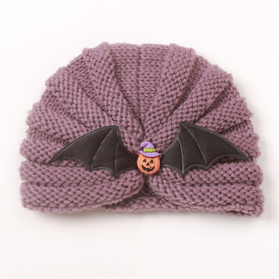 Pletená čiapka pre batoľatá a dojčatá, chlapci a dievčatá, čiapka Beaniess s uzlíkmi a gumičkami, turban, halloweenska čiapka s postavičkou