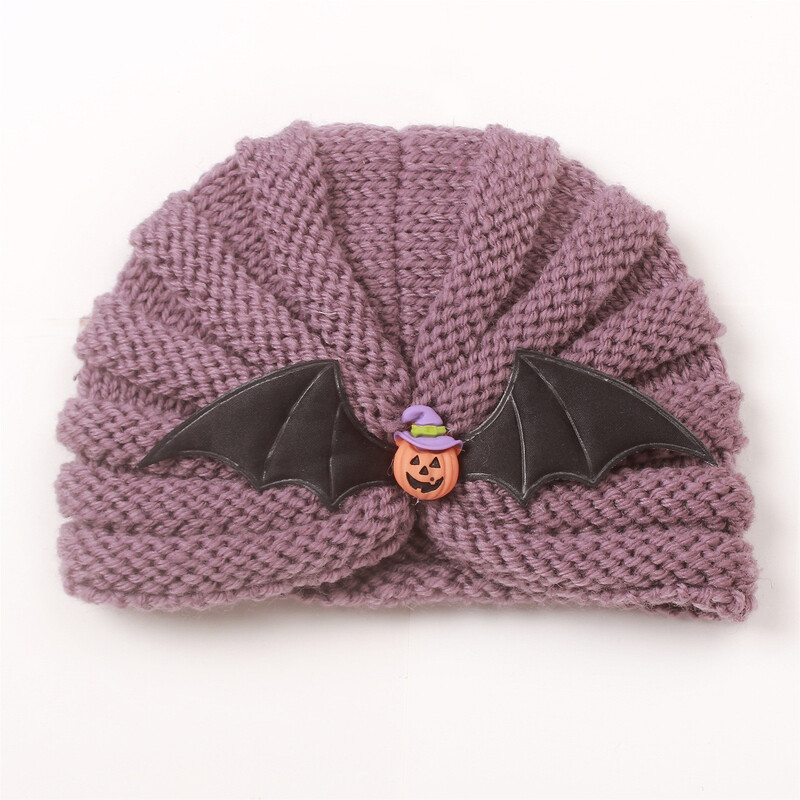 Pletená čiapka pre batoľatá a dojčatá, chlapci a dievčatá, čiapka Beaniess s uzlíkmi a gumičkami, turban, halloweenska čiapka s postavičkou