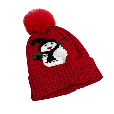 Bērnu ziemas Ziemassvētki Baby Hairball Ziemas Silta Trikotāžas Cepure Zēniem un meitenēm Ziemassvētku cepure Bērnu sieta cepure