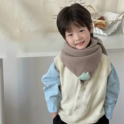 Dječji četvrtasti šalovi s crtanim filmovima Dječaci Djevojčice Zimski vanjski vjetrootporan Topli rubac Slatki slatki korejski šalovi za bebe