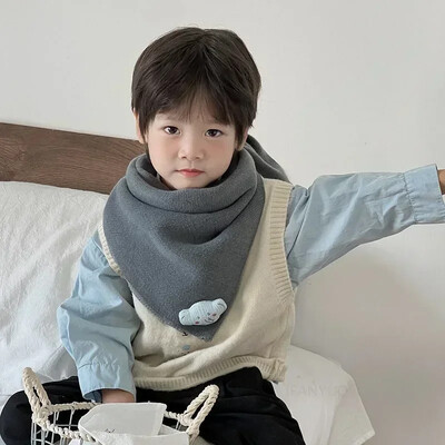 Dječji četvrtasti šalovi s crtanim filmovima Dječaci Djevojčice Zimski vanjski vjetrootporan Topli rubac Slatki slatki korejski šalovi za bebe