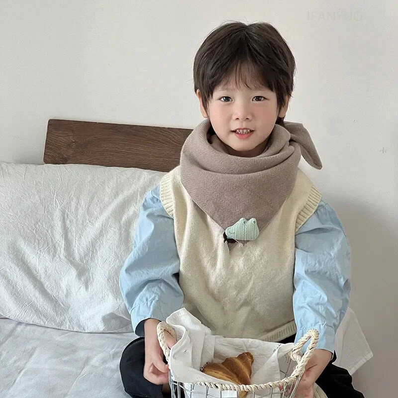 Dječji četvrtasti šalovi s crtanim filmovima Dječaci Djevojčice Zimski vanjski vjetrootporan Topli rubac Slatki slatki korejski šalovi za bebe