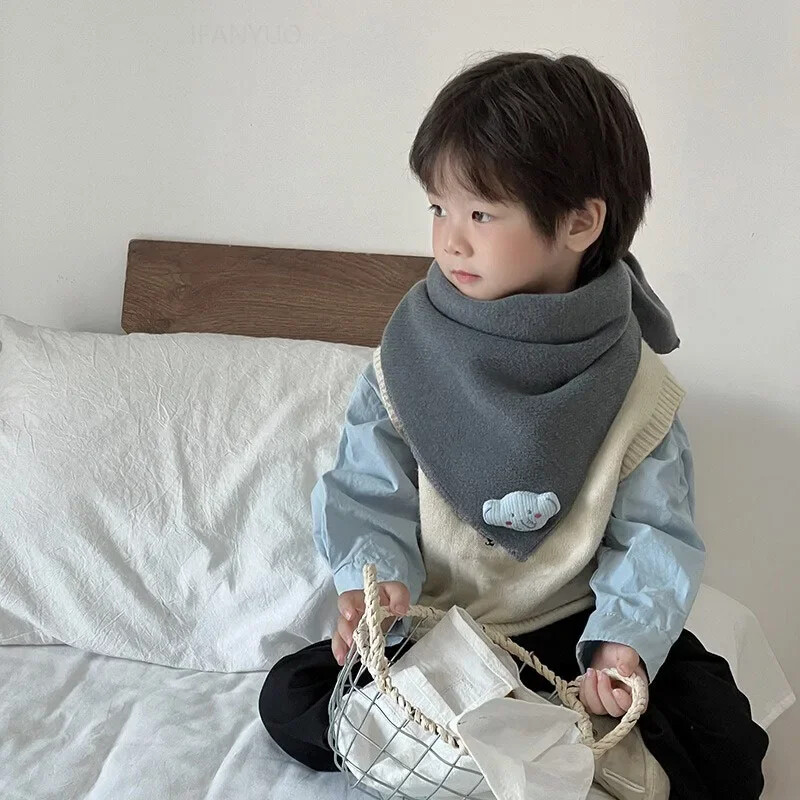 Dječji četvrtasti šalovi s crtanim filmovima Dječaci Djevojčice Zimski vanjski vjetrootporan Topli rubac Slatki slatki korejski šalovi za bebe