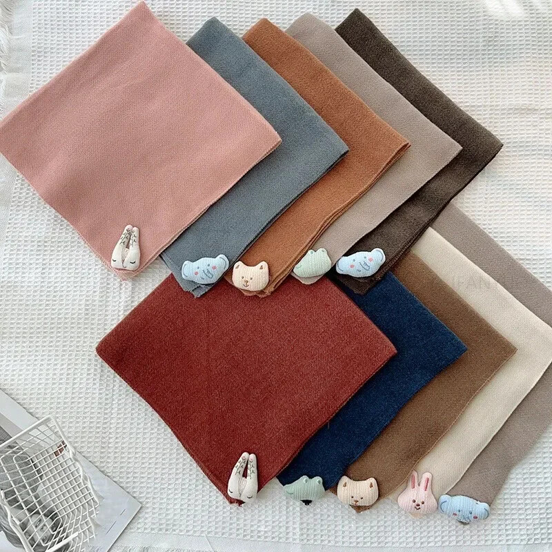 Dječji četvrtasti šalovi s crtanim filmovima Dječaci Djevojčice Zimski vanjski vjetrootporan Topli rubac Slatki slatki korejski šalovi za bebe