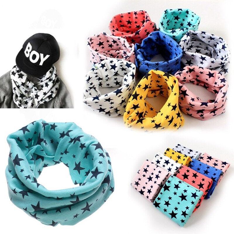 9 boja dugi šal lice bandana maska vrat toplije zvijezde otisnute Snood ovratnik šalovi dječji pamučni šal