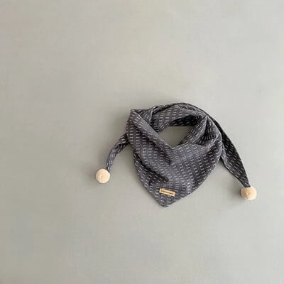 Detská trojuholníková šatka pre chlapcov a dievčatá, 2-vrstvová tenká bavlnená uteráka, podbradníky, jeseň/zima, šatka na hlavu, kórejské bábätká, teplé šatky 100*30cm