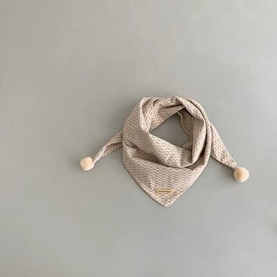 Detská trojuholníková šatka pre chlapcov a dievčatá, 2-vrstvová tenká bavlnená uteráka, podbradníky, jeseň/zima, šatka na hlavu, kórejské bábätká, teplé šatky 100*30cm