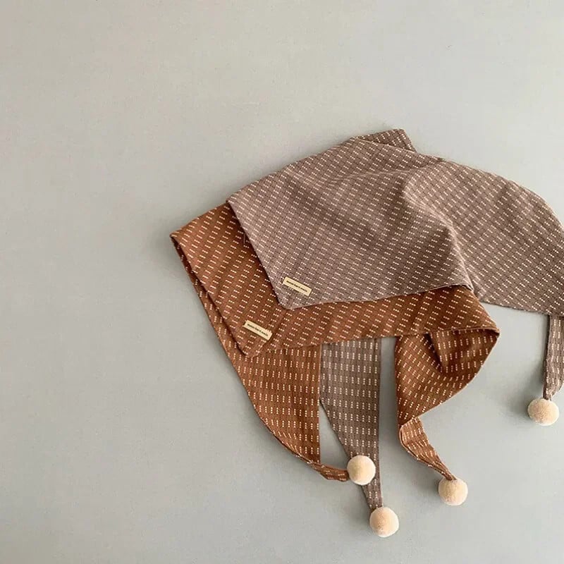 Detská trojuholníková šatka pre chlapcov a dievčatá, 2-vrstvová tenká bavlnená uteráka, podbradníky, jeseň/zima, šatka na hlavu, kórejské bábätká, teplé šatky 100*30cm