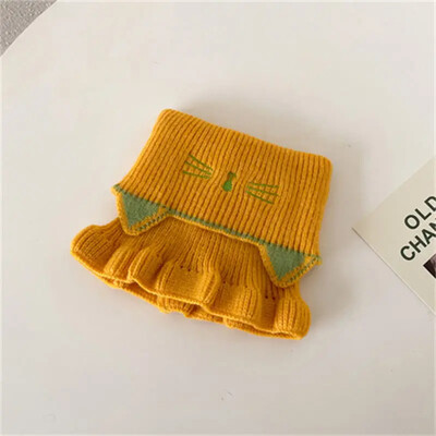 1-10 godina Dječji šal Jesen Zima Dječji šal Turban za dvostruku namjenu Slatki mačići s lažnim ovratnikom Korejski dječji pleteni dodaci za šalove