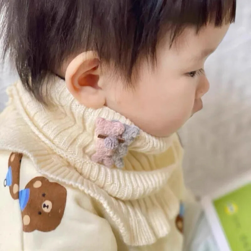 1-10 godina Dječji šal Jesen Zima Dječji šal Turban za dvostruku namjenu Slatki mačići s lažnim ovratnikom Korejski dječji pleteni dodaci za šalove