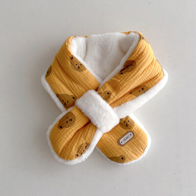 Eșarfă de blană pentru bebeluși pentru copii Esarfe calde Fete Baieți Bavete moale de lână de pluș pentru copii Guler fals de desene animate pentru copii mici Batic de gât din bumbac