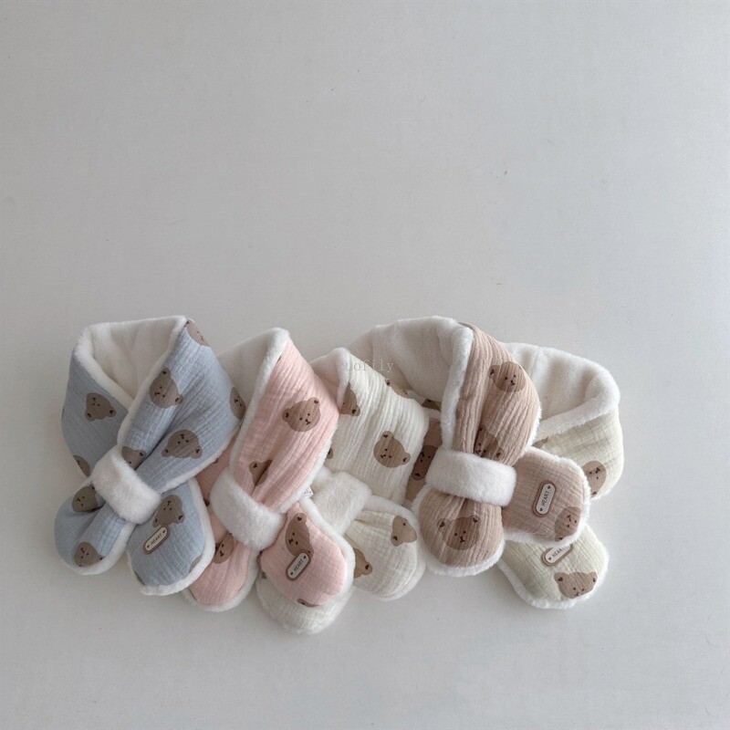 Eșarfă de blană pentru bebeluși pentru copii Esarfe calde Fete Baieți Bavete moale de lână de pluș pentru copii Guler fals de desene animate pentru copii mici Batic de gât din bumbac