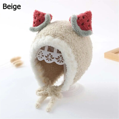 Berniukui Mergaitei Žieminės šiltos ausų apsaugos kepuraitės Kūdikiams Megztos Kepuraitės Kūdikiams Kepuraitės Kūdikiams Pupytė