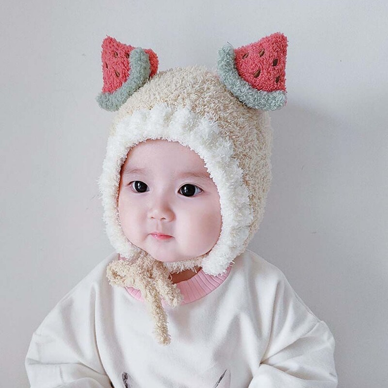 Berniukui Mergaitei Žieminės šiltos ausų apsaugos kepuraitės Kūdikiams Megztos Kepuraitės Kūdikiams Kepuraitės Kūdikiams Pupytė