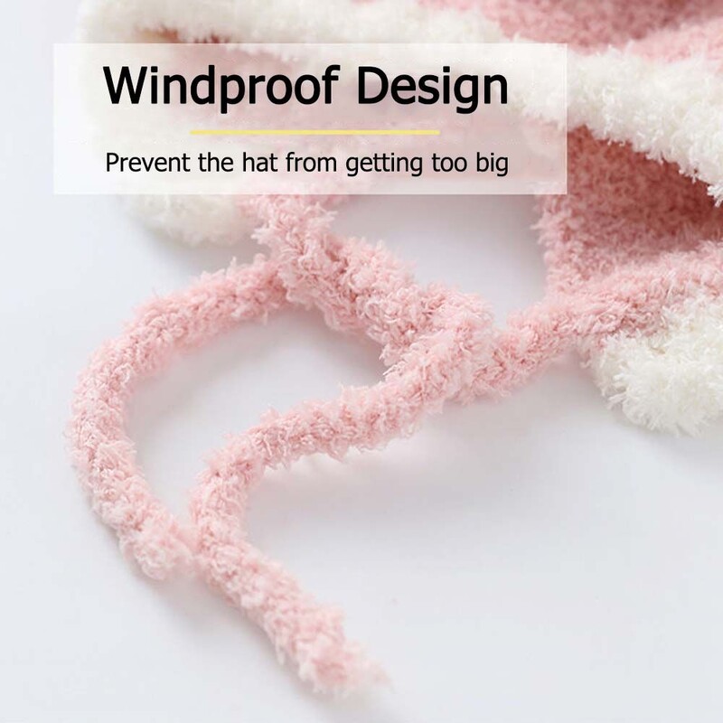 Berniukui Mergaitei Žieminės šiltos ausų apsaugos kepuraitės Kūdikiams Megztos Kepuraitės Kūdikiams Kepuraitės Kūdikiams Pupytė