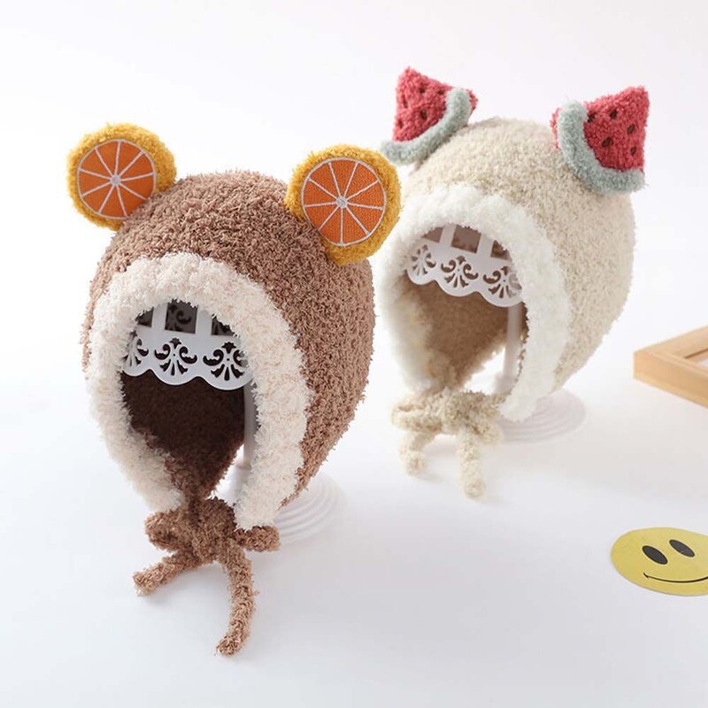 Berniukui Mergaitei Žieminės šiltos ausų apsaugos kepuraitės Kūdikiams Megztos Kepuraitės Kūdikiams Kepuraitės Kūdikiams Pupytė