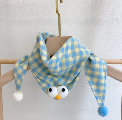 Eșarfă triunghiulară pentru bebeluși Cartoon Anime drăguț eșarfă din bumbac toamnă iarnă copii băieți fete moale pluș eșarfă caldă eșarfă în aer liber