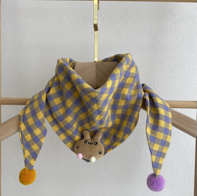 Eșarfă triunghiulară pentru bebeluși Cartoon Anime drăguț eșarfă din bumbac toamnă iarnă copii băieți fete moale pluș eșarfă caldă eșarfă în aer liber