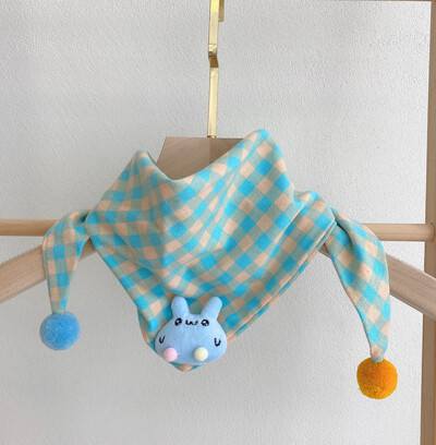 Eșarfă triunghiulară pentru bebeluși Cartoon Anime drăguț eșarfă din bumbac toamnă iarnă copii băieți fete moale pluș eșarfă caldă eșarfă în aer liber