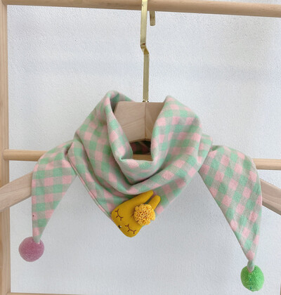 Eșarfă triunghiulară pentru bebeluși Cartoon Anime drăguț eșarfă din bumbac toamnă iarnă copii băieți fete moale pluș eșarfă caldă eșarfă în aer liber