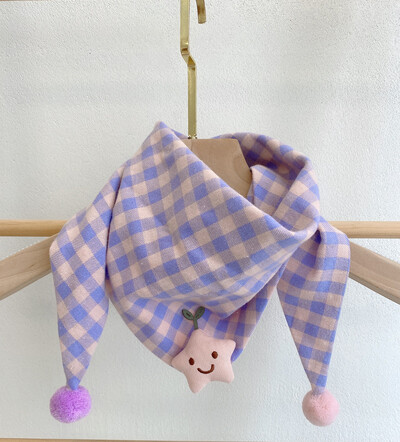 Eșarfă triunghiulară pentru bebeluși Cartoon Anime drăguț eșarfă din bumbac toamnă iarnă copii băieți fete moale pluș eșarfă caldă eșarfă în aer liber