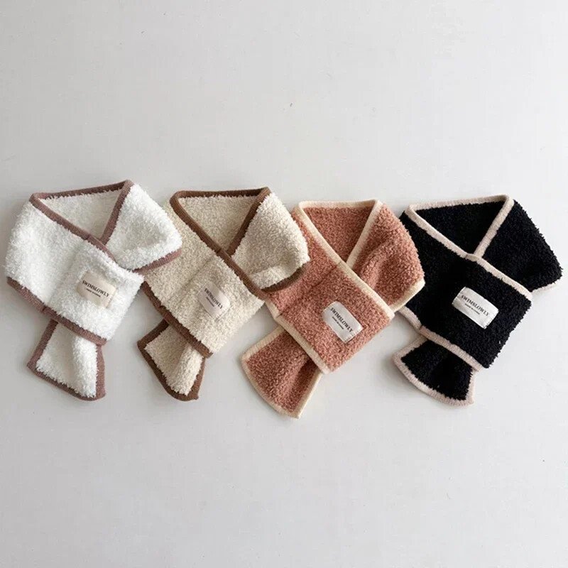 Dječje etikete Plišani šalovi Modni jednostavni jednobojni dječaci Djevojčice Dječji marame od flisa Zimski korejski dodaci za dječje šalove