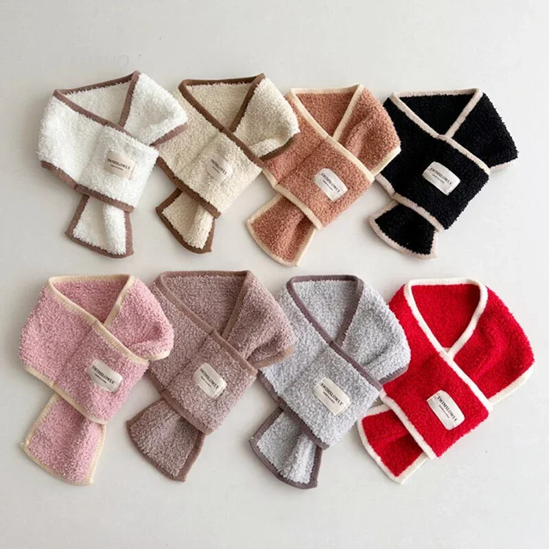 Dječje etikete Plišani šalovi Modni jednostavni jednobojni dječaci Djevojčice Dječji marame od flisa Zimski korejski dodaci za dječje šalove