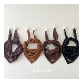 Eșarfă de toamnă retro pentru copii, drăguț cu pompon, eșarfă triunghiulară pentru copii, eșarfă caldă pentru băieți și fete