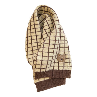 Bear Dječji pleteni šalovi Crtani korejski zimski dječji šalovi za djevojčice Dječaci Toplije oko vrata Dodaci za bebe 3-8Y